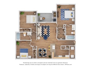 a floor plan of a house with a bedroom and a living room