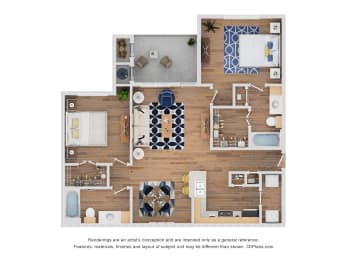 a floor plan of a house with a bedroom and a living room