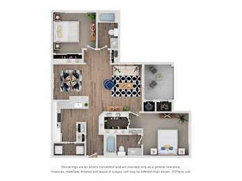 a floor plan of a house with a bedroom and a living room