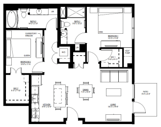 Floor Plan  1500 Nicollet_2 Bedroom Floor Plan  at 1500 Nicollet, Minneapolis, Minnesota