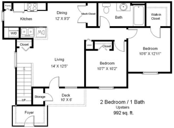 Copper Gate_2 Bedroom Floor Plan