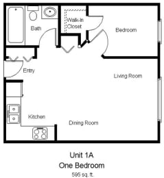 Dove Tree_1 Bedroom Floor Plan