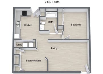 2 Bedroom Floor Plan