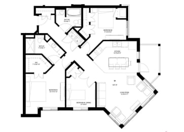 3 Bedroom Floor Plan