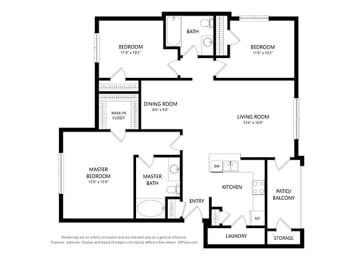 Highland Hills_3 Bedroom Floor Plan