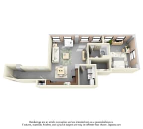 1 Bedroom Floor Plan