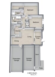 Quail Chase_2 Bedroom Floor Plan