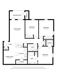 Signature at Southern Oaks_3 Bedroom Floor Plan