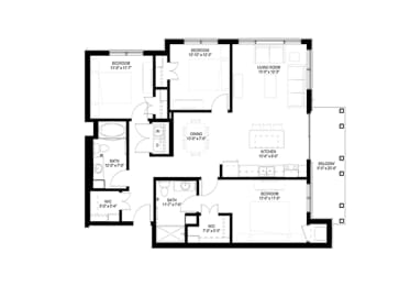 3 Bedroom Floor Plan at The Legends of Spring Lake Park 55+ Living, Spring Lake Park Minnesota