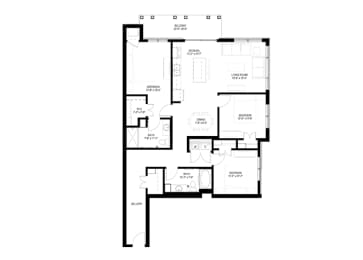 3 Bedroom Floor Plan at The Legends of Spring Lake Park 55+ Living, Minnesota