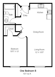 Tralee Terrace_1 Bedroom Floor Plan