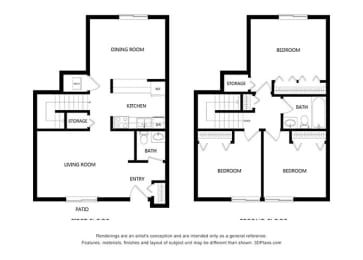 Village Green_3 Bedroom Floor Plan