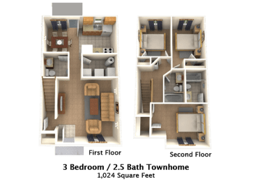 Waterview_Three Bedroom Floor Plan