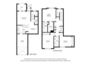 C3 Floor Plan at Woodway Village, Austin, TX 78744