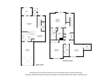C4 Floor Plan at Woodway Village, Austin, TX