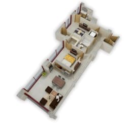 2 Bedroom C Floor Plan at Buzza Lofts of Uptown, Minneapolis