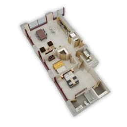 2 Bedroom G Floor Plan at Buzza Lofts of Uptown, Minnesota