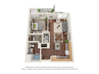 Centennial Crossings_Bedroom A2 Floor Plan