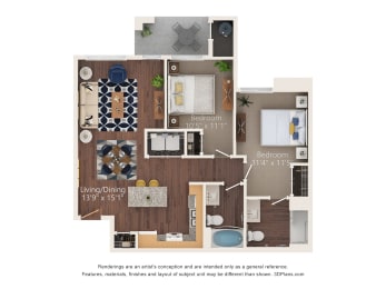 2 bed 2 bath E at Estrella Springs at Canyon Trails Apartments, Goodyear , AZ 85338