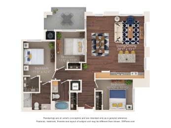 2 bed 2 bath F at Estrella Springs at Canyon Trails Apartments, Goodyear , AZ