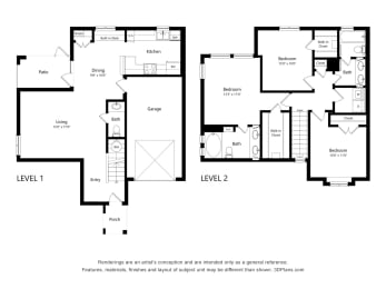 3 bed 2 bath E at Lakeside Pointe Apartments & Townhomes, Pearland