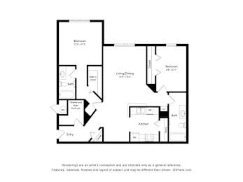 A black and white image of a floor plan for a house.