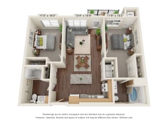 2B_ADA Floor Plan at Orville Commons, Woodbury, 55129