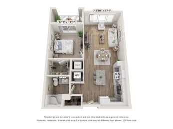 1 bed 1 bath at Sandpiper Glen 62+ Apartments, Orlando, FL