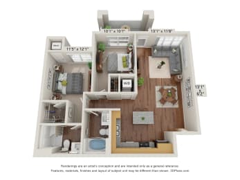 2A Floor Plan at The Paramount, Georgia