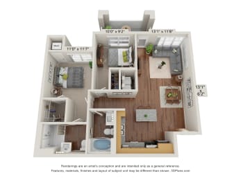 2A ADA Floor Plan at The Paramount, Georgia, 30331