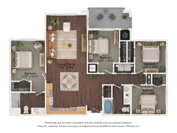 4 Bedroom Floor Plan at The Safford, Arizona