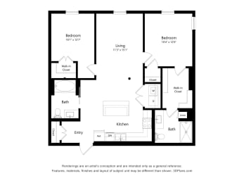 Dominium_UpperPostFlats_UnitNumber6491-105_2BD_2D_FloorPlanType2Nat Upper Post Flats, Minnesota