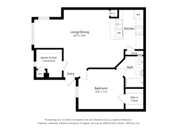Dominium_WillowCreek_2D_1Bedroom