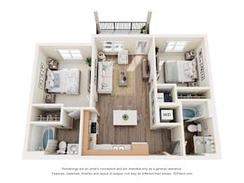 B1 Floor Plan at The Maddox on Eagle, Oklahoma City, 73179