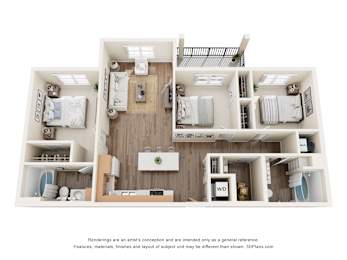 C1 Floor Plan at The Maddox on Eagle, Oklahoma, 73179
