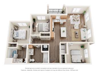 C2 Type A Floor Plan at The Maddox on Eagle, Oklahoma