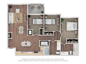 3 bed 2 bath E at Maison at Solivita Marketplace Apartment Homes, Florida, 34758
