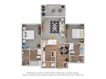 Ellington Floor Plan at Mariposa at Elk Drive, Burleson Texas