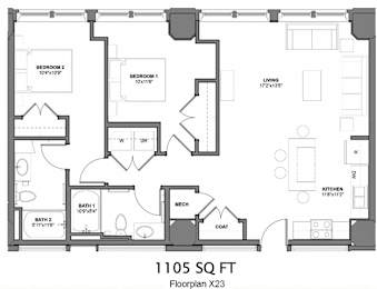 IIF6 Floorplan at Arcade Apartments, St Louis