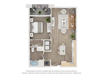 1 bed 1 bath C at Orchard Springs 55+ Apartment , Surprise, AZ