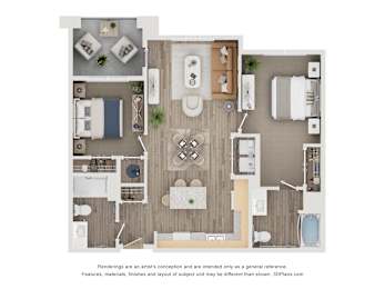 2 bed 2 bath C at Orchard Springs 55+ Apartment , Arizona, 85374