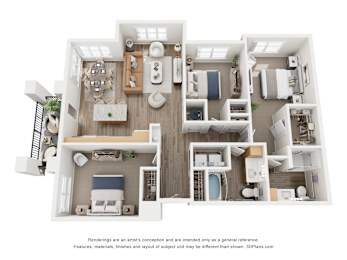 3 bed 2 bath at Orchard Springs 55+ Apartment , Surprise, 85374