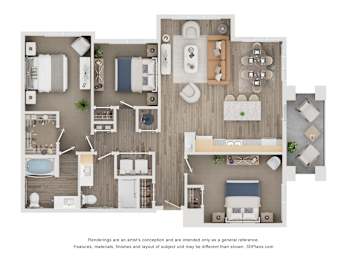 3 bed 2 bath C at Orchard Springs 55+ Apartment , Arizona