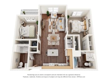 2 bed 2 bath at Shannon Reserve 55+ Apartments, Union City, GA, 30291