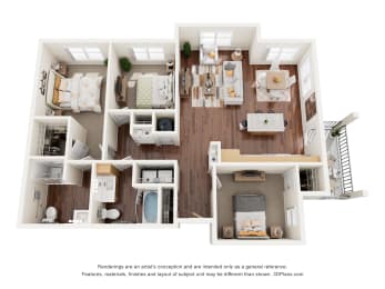 3 bed 2 bath at Shannon Reserve 55+ Apartments, Union City, GA