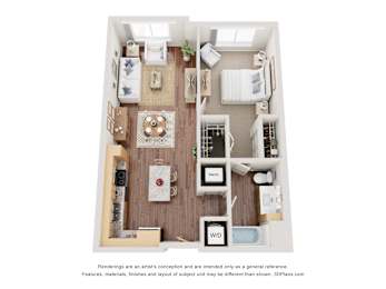 1 bed 1 bath E at The Stillwaters 62+ Apartment Homes, Florida, 32712