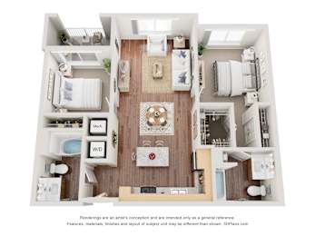 2 bed 2 bath at The Stillwaters 62+ Apartment Homes, Apopka, 32712