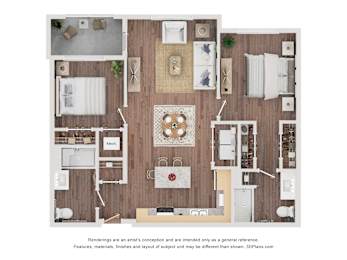 2 bed 2 bath C at The Stillwaters 62+ Apartment Homes, Florida
