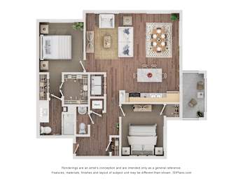 2 bed 2 bath E at The Stillwaters 62+ Apartment Homes, Apopka, FL, 32712