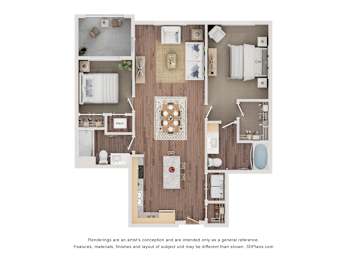 2 bed 2 bath G at The Stillwaters 62+ Apartment Homes, Apopka, 32712
